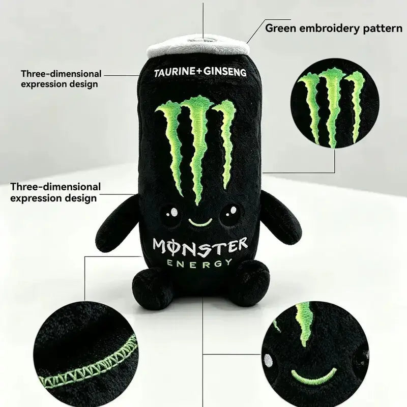 Energy Drink Can Plush Toy with Smiling Face in Multiple Colors [YQT:LV-260921-003:a3419001bbd7ee9e]