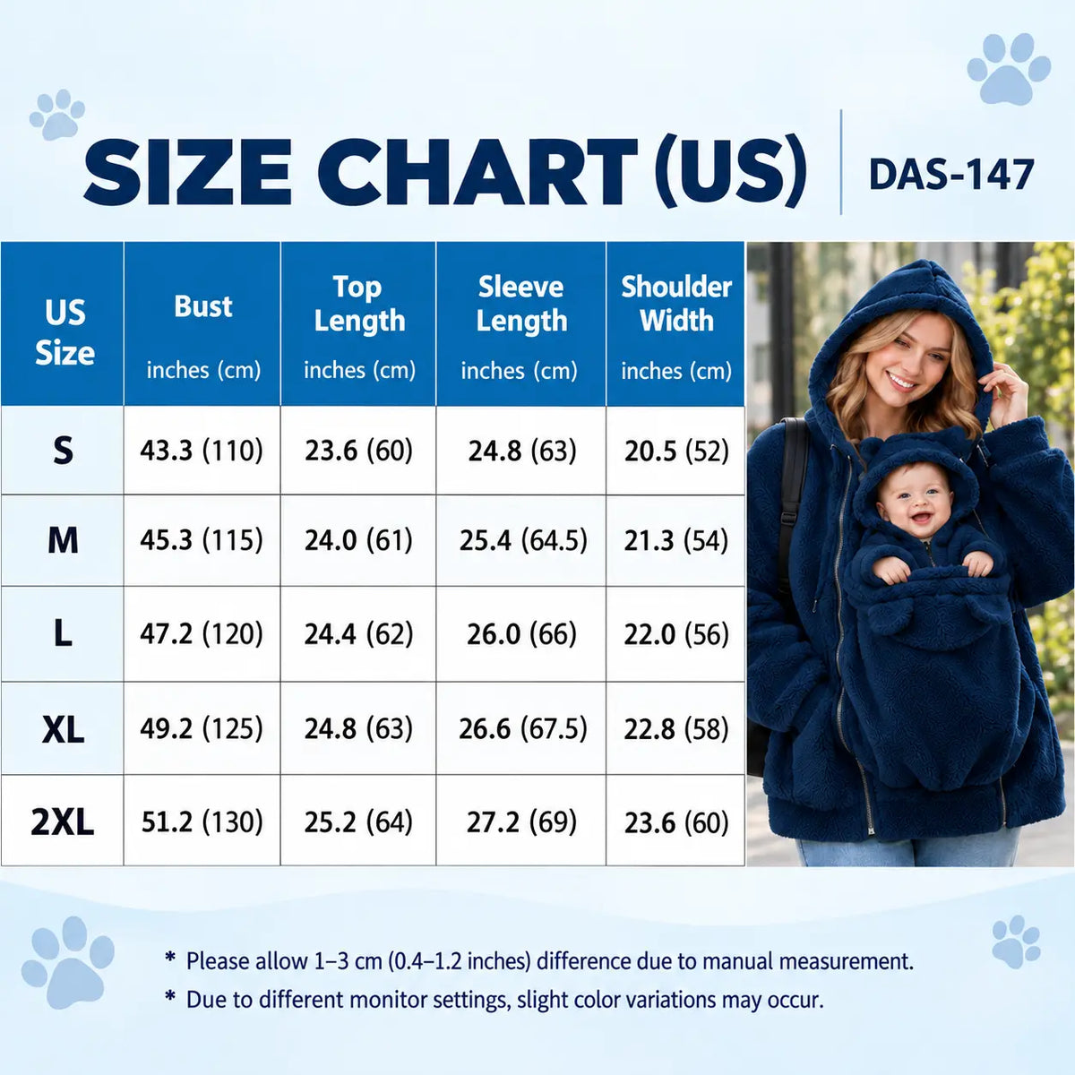 Women's Fleece Hooded Maternity Jacket with Double Zippers and Front Pouch [YQT:LV-260921-002:e18010a049228b8d]