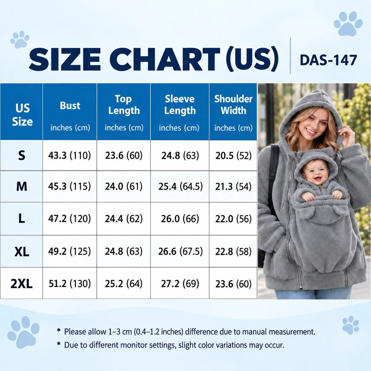 Women's Fleece Hooded Maternity Jacket with Double Zippers and Front Pouch [YQT:LV-260921-002:a4155822df5013f2]