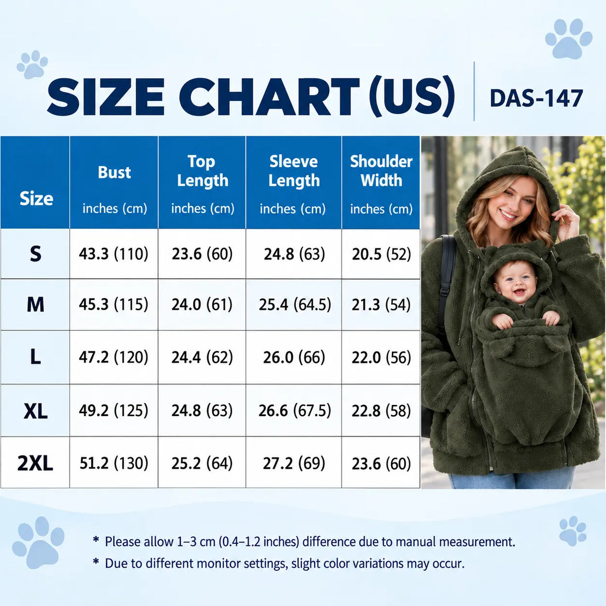 Women's Fleece Hooded Maternity Jacket with Double Zippers and Front Pouch [YQT:LV-260921-002:416fcb7102e61ae6]