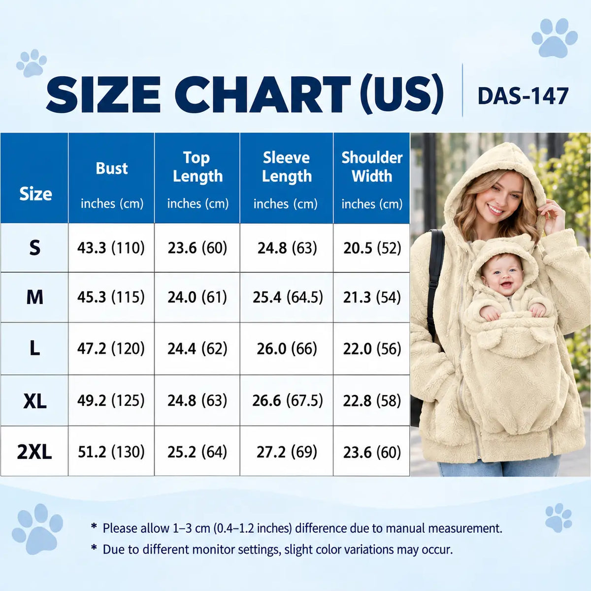 Women's Fleece Hooded Maternity Jacket with Double Zippers and Front Pouch [YQT:LV-260921-002:95701af94c2d65cf]