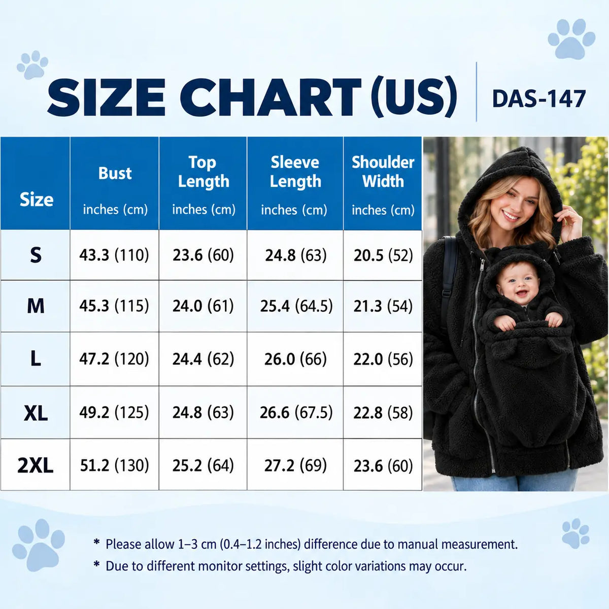 Women's Fleece Hooded Maternity Jacket with Double Zippers and Front Pouch [YQT:LV-260921-002:ddf2134c3b2e45b1]