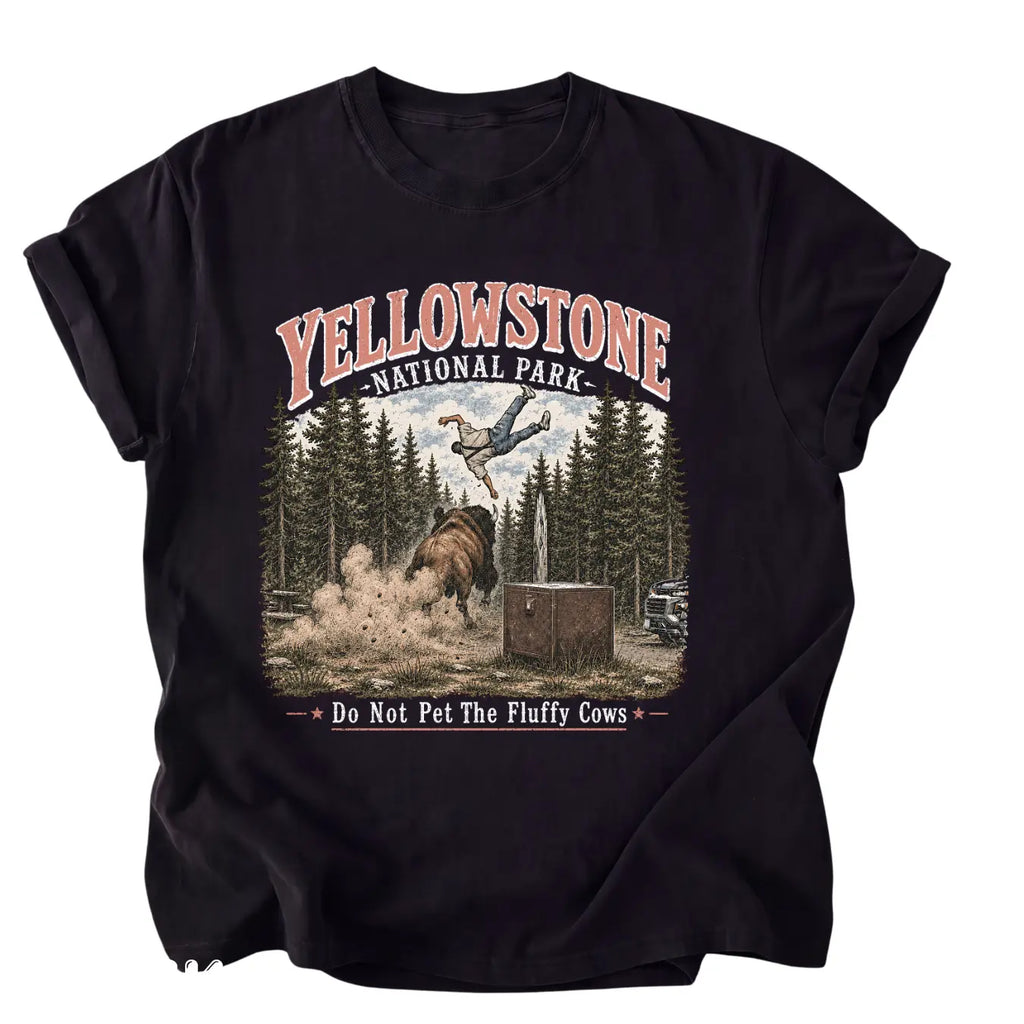 Do Not Pet The Fluffy Cows T-shirt, Yellowstone National Park Shirt, Family Trip Outfit, Matching Camp Tees, Vacation Gifts